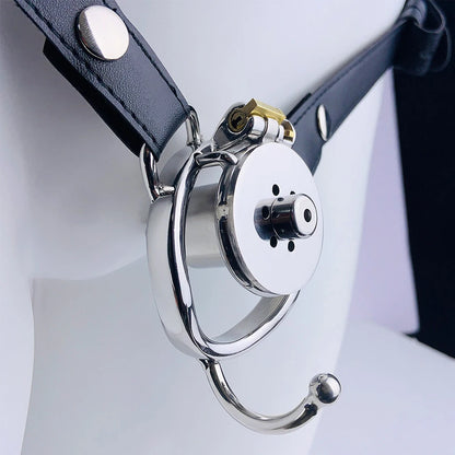 FRKO Male Stainless Steel Inverted Chastity Cage Device Urethral Catheter Lock Cock Penis Ring 정조대 BDSM Belt Sex Toys For Men 18