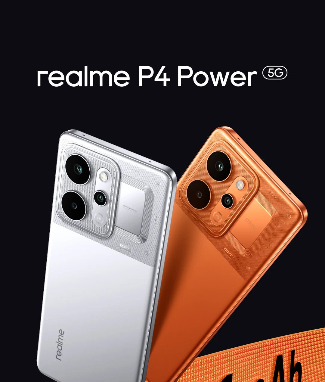 realme P4 Power 5G Smartphone 10001mAh Battery 80W Ultra Fast Charge MediaTek Dimensity 7400 Ultra 5G 6.8'' 144Hz Screen NFC 2026 Nest Mobile Phone Big Battery