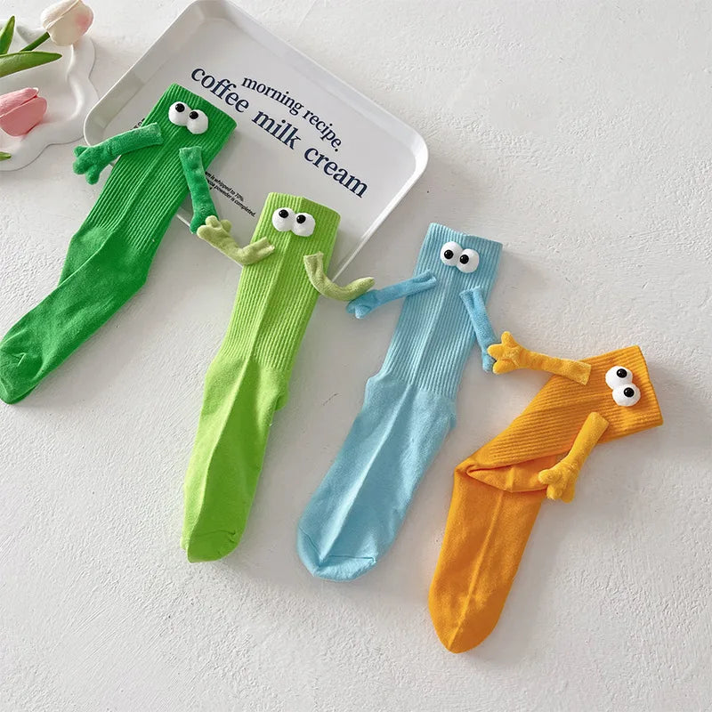 Magnetic Holding Hands Socks Novelty Funny Women Men Couple Socks Valentine's Gifts For Couples,Anniversary,Best Friends,Teens