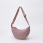 Nylon fabric zipper crossbody bag for men and women, crescent-shaped dumpling bag under the armpits, large capacity