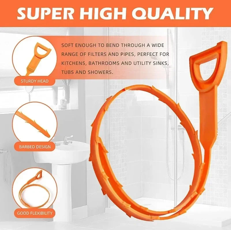 Hair Dredging Hook Sewer Unblock Tools Unblocker Pipes and Sinks Drain Clog Remover Toilet Drainage Outlet Cleaning Supplies