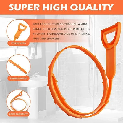 Hair Dredging Hook Sewer Unblock Tools Unblocker Pipes and Sinks Drain Clog Remover Toilet Drainage Outlet Cleaning Supplies