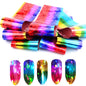 16Pc Holographic Nail Foil Set Starry Transfer 20*4cm Sticker Laser Flowers Leopard Mix Design Decal DIY Nail Art Decoration