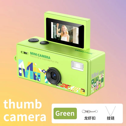 Ourlife Thumb Keychain Camera 0.96inch Flip Screen Retro CCD Mini Digital Camera 720P Very Small Camcorder Video Recorder
