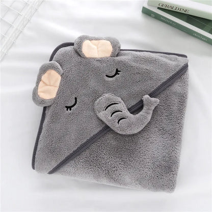 Baby Bath Towel Boy Girl Baby Towel Newborn With Hood Cartoon Coral Fleece Infant Towel Blanket Newborn Baby Bathrobe Infan