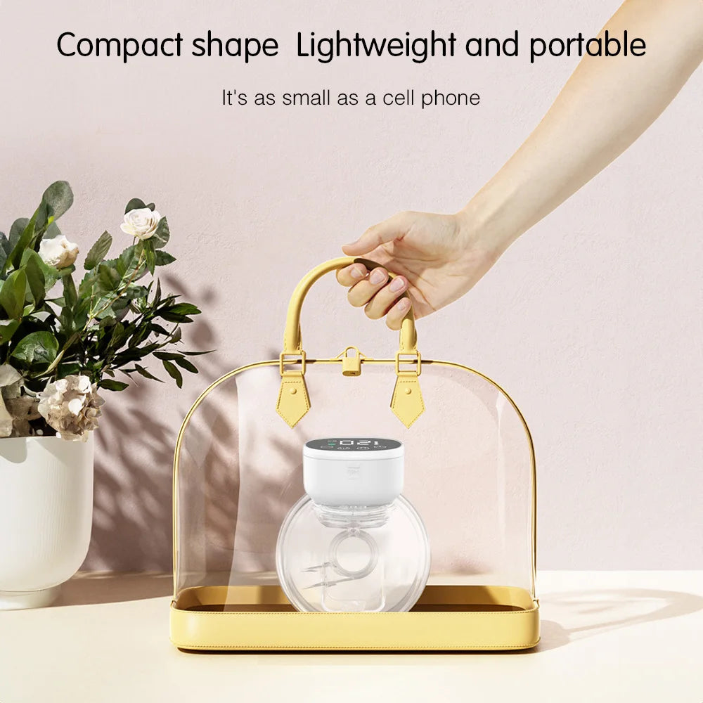 2pcs Wearable Breast Pum Hands Free Electric Breast Pump Silent Invisible Breast Pump 3 Modes 9 Levels of Suction 180ML Capacity