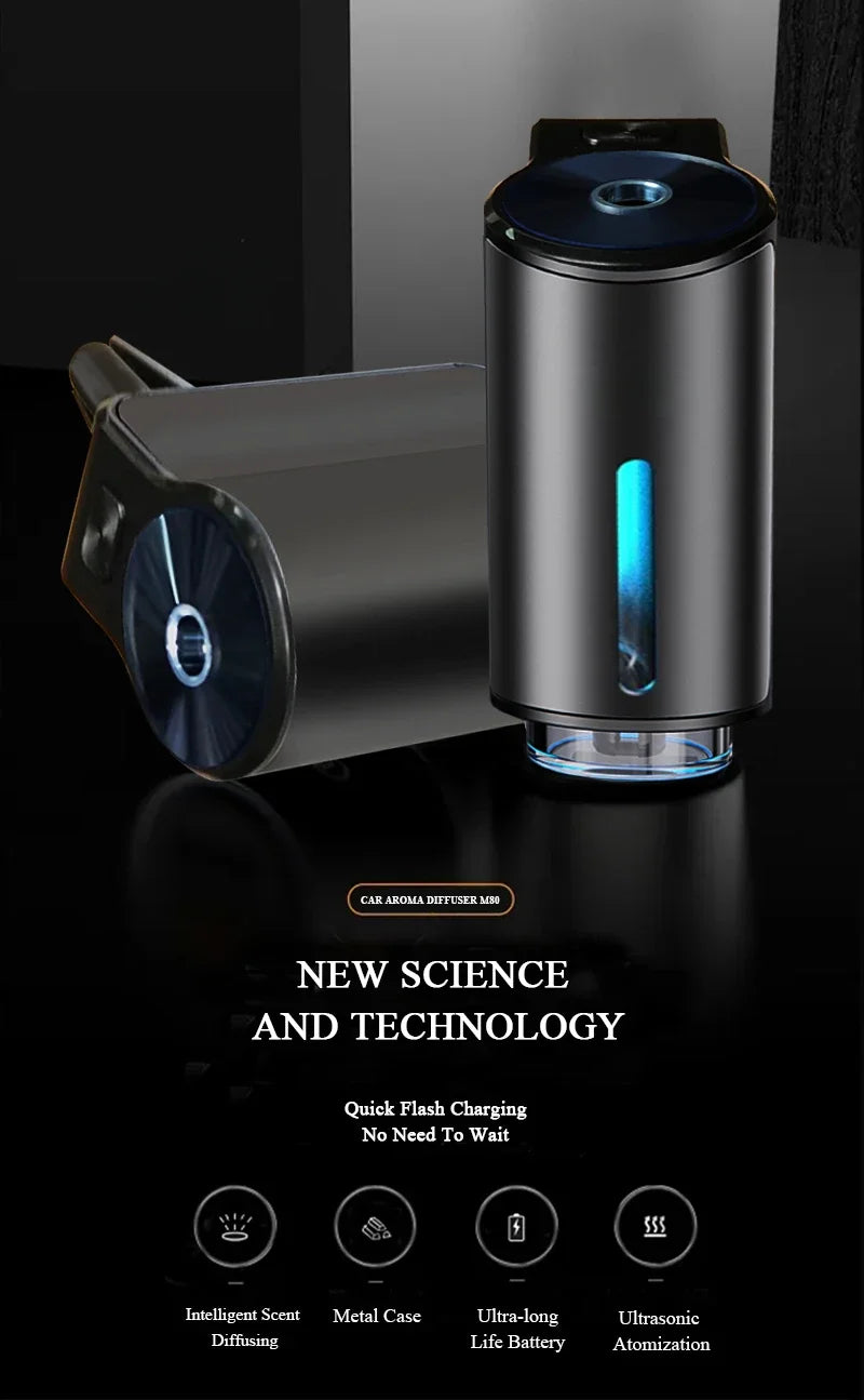 Air Freshener In The Car Aroma Diffuser 3 Levels Of Adjustable Intelligent Rechargeable Fragrance Diffuser Interior Car Accessor