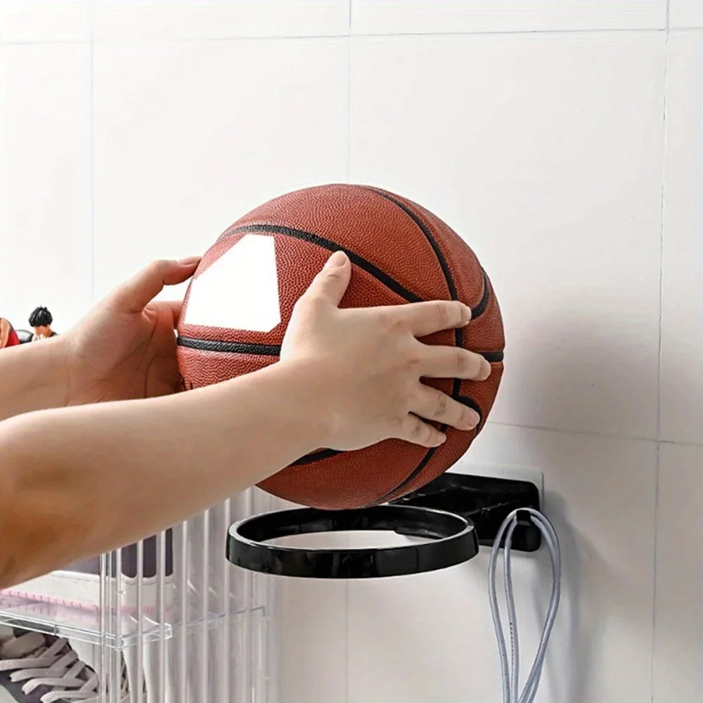 1PC Wall Mounted Basketball Storage Rack Multi-purpose Football Display Shelf Ball Holder Space Saving Living Room Decor