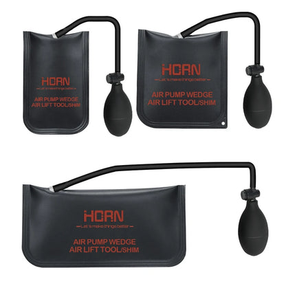 Air Wedge Bag, 3 Piece Strong Commercial Grade Air Bag Pump Professional Leveling Kit Alignment Tool Inflatable Shim Bag