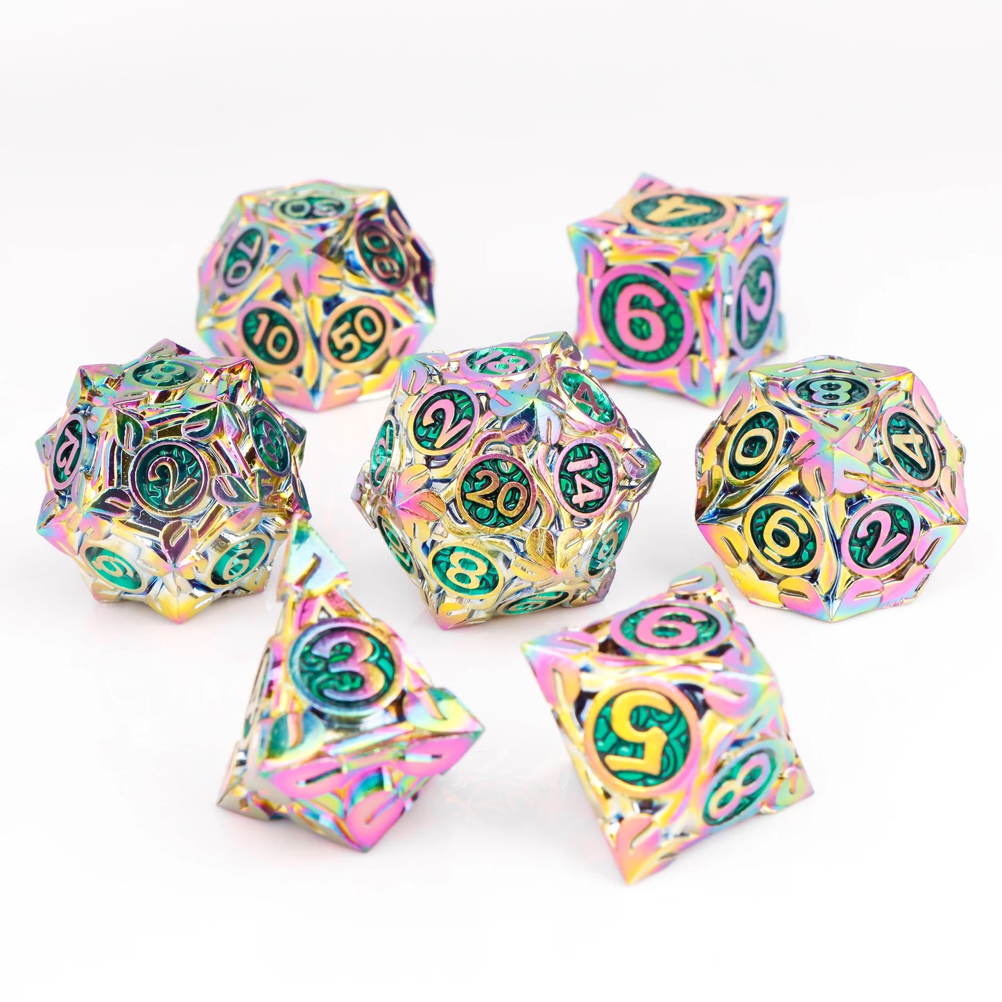 7pcs DND Metal Dice Set MTR Polyhedral Dice for Dungeons And Dragons Role Playing Games D&D Dice Set Dnd Gifts