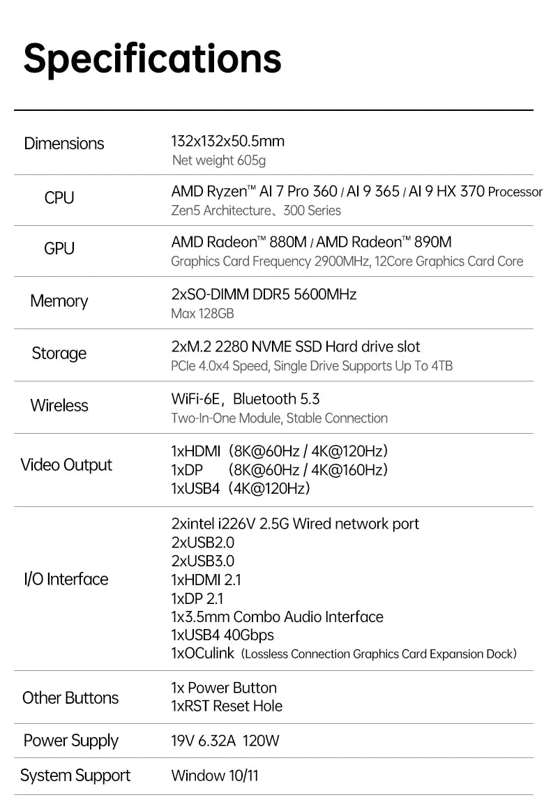 Topton Gaming AI Mini PC OCulink AMD Ryzen AI 9 HX 470 370 365 USB4 2x2.5G LAN 2xNVMe Windows 11 Metal Mini Computer OpenClaw