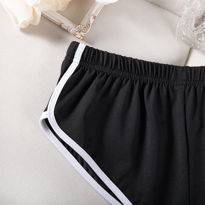 Sexy Running Elastic Sport Shorts Men's Summer Shorts Hot Pants Bar Nine Points Slim Fit Cotton Milk Silk Men's Fashion