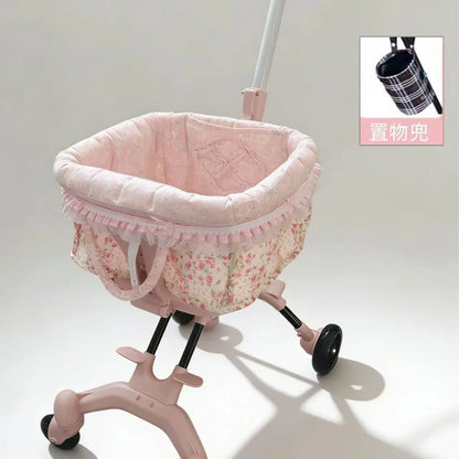 Compact Foldable Pet Cart Lightweight Shopping Cart Small Portable Go out Pet Carrier