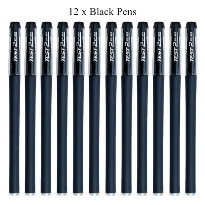 3 Gel Pens + 50 Refills Set 0.38mm Black Blue Red Ink Bulk Pens Thin Tip Journal Writing School Supplies Stationery Wholesale