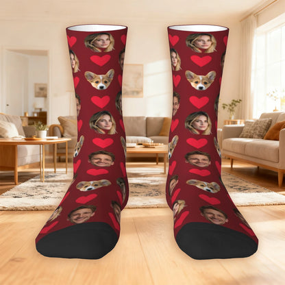 Customized socks for men and women Face-themed funny expression socks Personalized photo-customized socks Birthday gifts