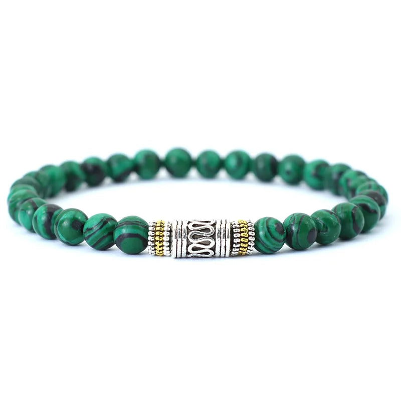 Minimalist 6mm Natural Stone Bracelet Unisex Sanskrit Yoga Meditation Beaded Braclet Lucky Red Braslet Tibetan Buddhist Pulseira