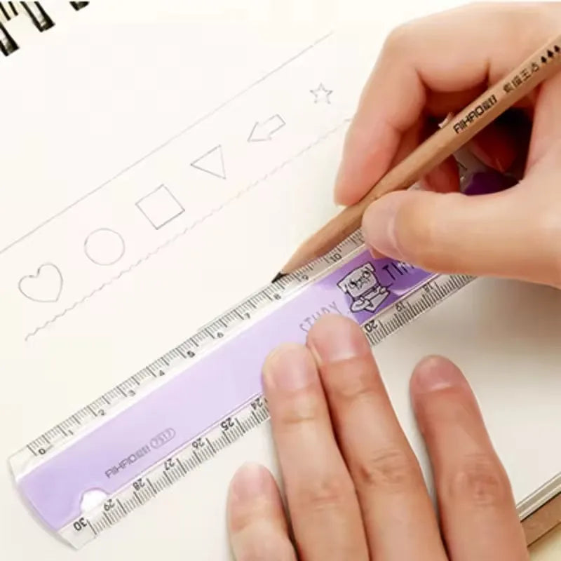 30cm Each One Color Folding Diy Drawing Ruler Students Do Exercises Office Drawings And Measuring Tapes
