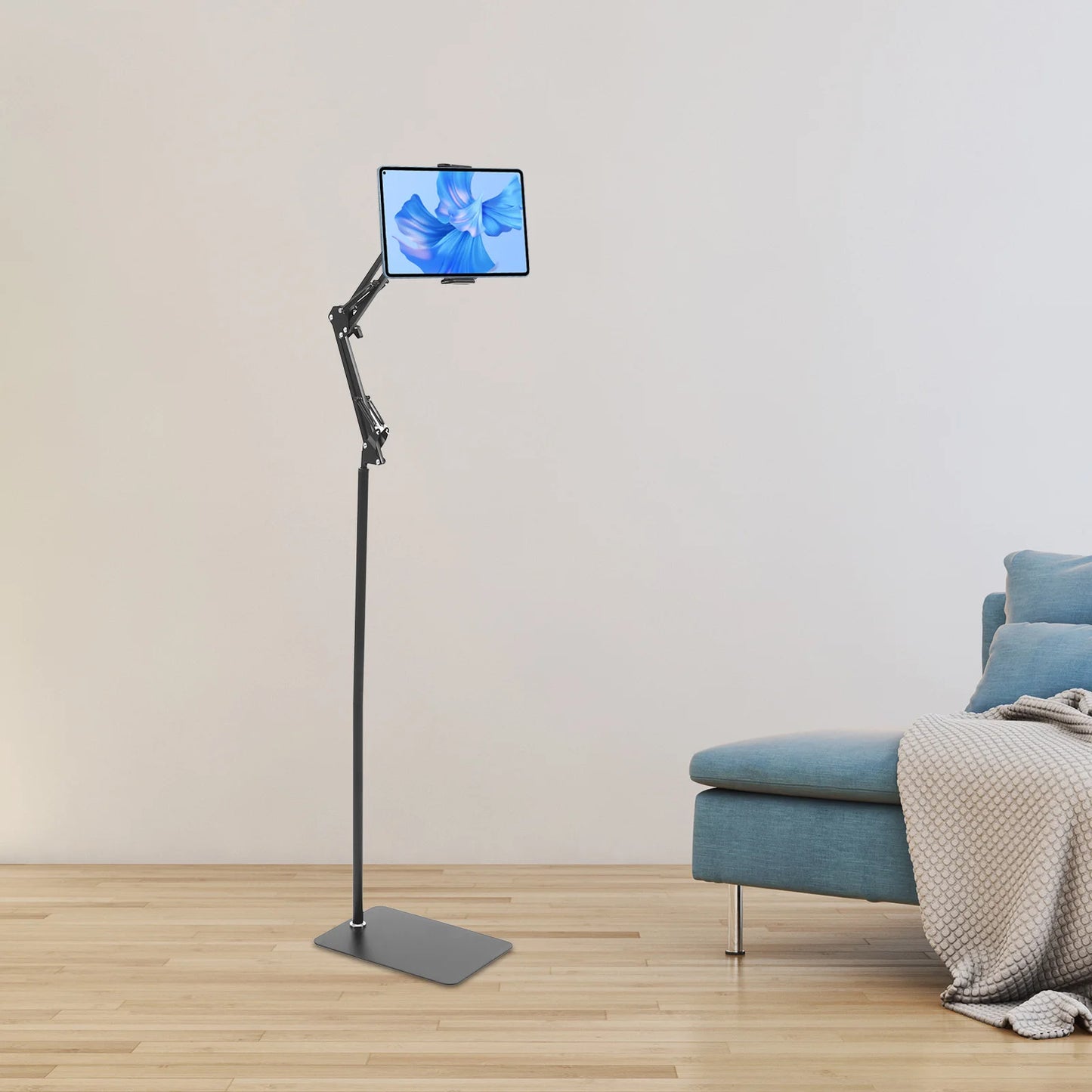 Universal Ipad Stand Floor Tablet Bracket Adjustable Flexible Rotation Phone Holder 360° Rotating Stand Support 4.72-7.09in