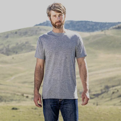 100% Merino Wool T Shirt Men Base Layer Merino Shirt Wicking Breathable Quick Dry Anti-Odor No-itch Big USA Size