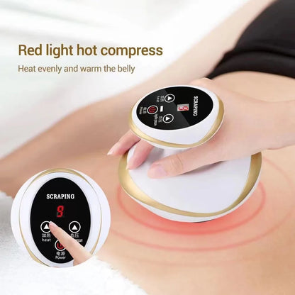 Electric Scraping Massage Cupping Body Massager Vacuum Cans Suction Cup Heating Body Back Neck Arm Guasha Massager