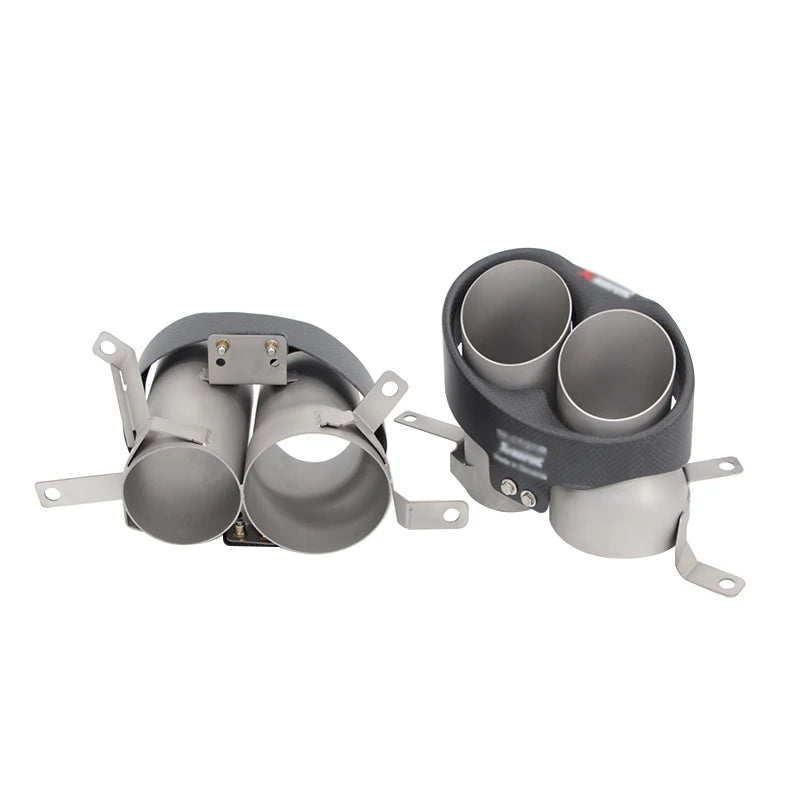 2 Teile/Los Kohle Faser Auspuffspitze für Audi A3 A4 A5 A6 A7 RS3 RS4 RS5 RS6 RS7 Schall Dämpfer Spitze Endrohr Auspuff Anlage