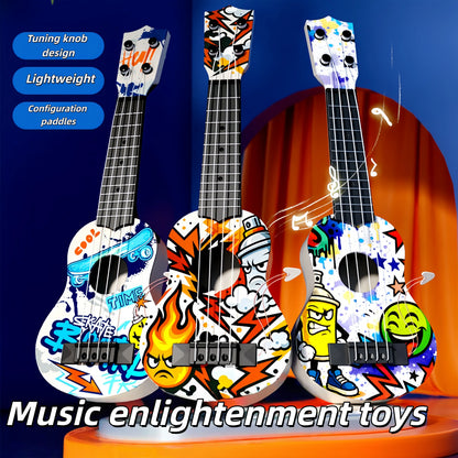 Newly Launched Strumming Ukulele, Beginner-Friendly Toy Guitar Instrument for Kids, New Year's Gift for Children