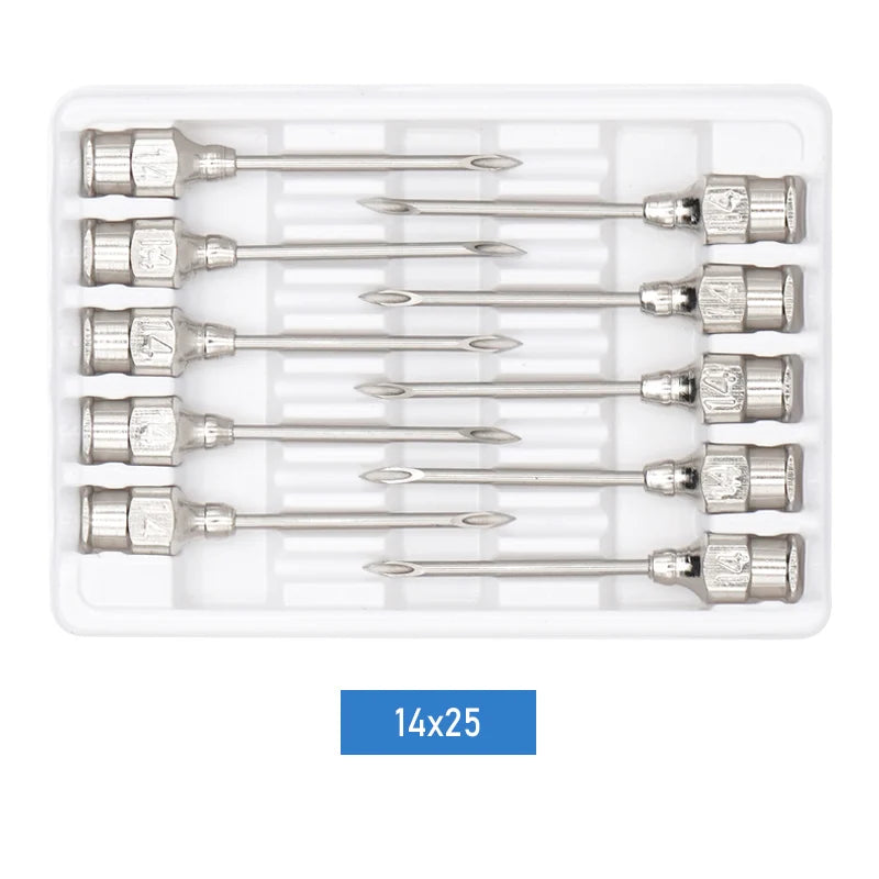 1-10Ml Automatic Veterinary Continuous Syringe / 10Pcs Needles Adjustable Animal Vaccine Injection Livestock Pig Cattle Sheep