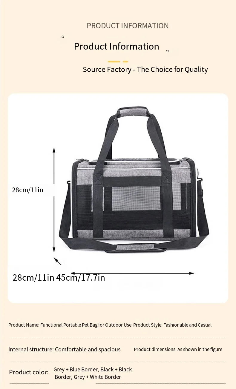 Large Capacity Mesh Breathable Pet Bag Outdoor Portable Cat Backpack Breathable Mesh Pet Travel Carrier Cats Daily Outdoor Use