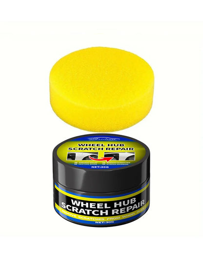 NEW Car Wheel Rim Scratch Refurbishment Paste, Tire Rim Scratch Paint Repair Paste - Black And White Silver Aluminum Alloy Rim