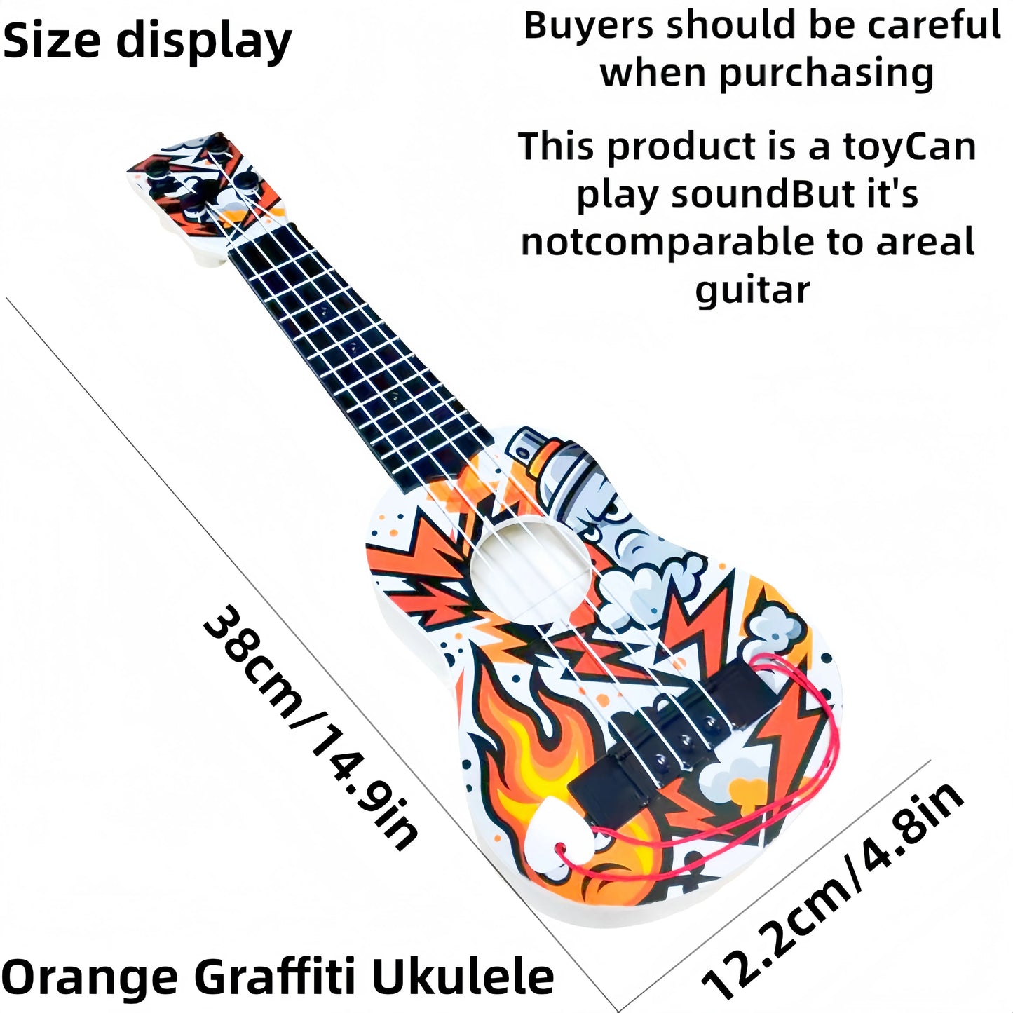 Newly Launched Strumming Ukulele, Beginner-Friendly Toy Guitar Instrument for Kids, New Year's Gift for Children
