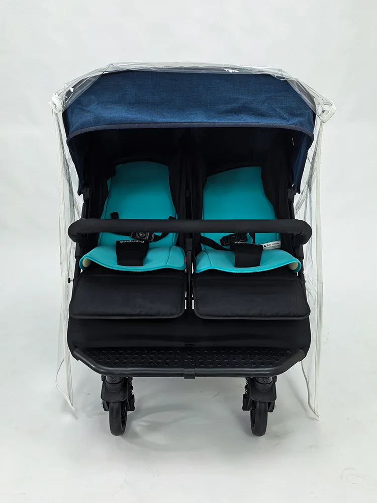 Twin Stroller Rain Cover Windshield Double Front Stroller Universal Rainproof Warm Cover Cart Raincoat Baby Stroller Accessories