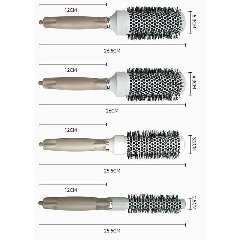 Hair Comb Professional Salon Hair Brush Hair Styling Hairbrush Hairdressing Comb Round Curly Hair Rollers Tools Blue