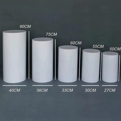 Cylinder Pedestal Plinth  Cake Stand White Flower Column Dessert Table For Birthday Party Wedding Decoration