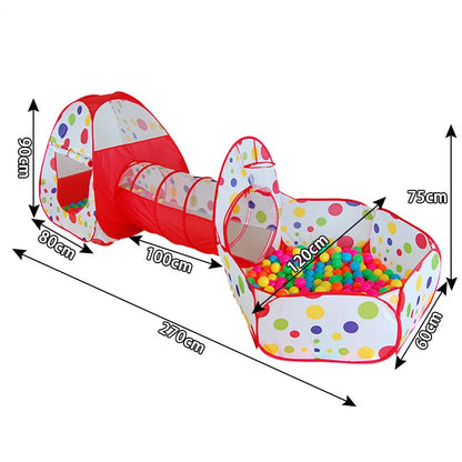 IMBABY 3 In 1 Children Balls Pool Toys Tent Crawling Tunnel Foldable Baby Ballon Playpen Kids Tent Ball Pit Baby Playground