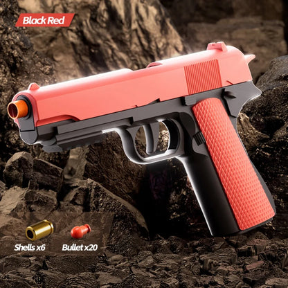 Children Manually Loaded Launcher Shell Soft Bullet Gun Toy Outdoor CS Shooting Game Christmas Gift for Boy