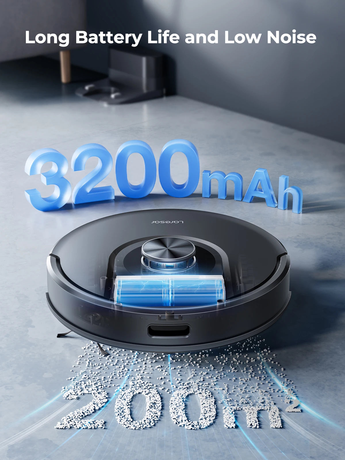 Laresar Mars01 Robot Vacuum Cleaner Mop LDS Lidar Navigation 5000Pa Smart Planned Mapping Home Floor Wash Carpet Pet Hair Clean