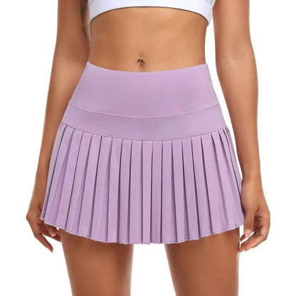 Fashion New Summer Sports Shorts Women Pleated Mini Skirt Anti Glare Short Skirt Running Outdoor Fitness Breathable Tennis Skirt