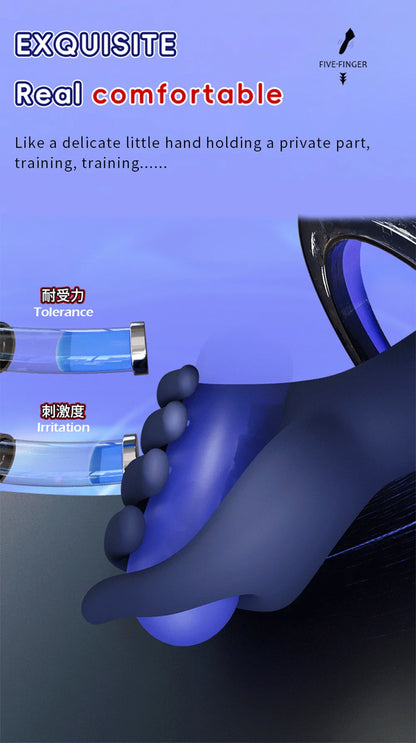 Glans Trainer for Men Powerful Vibrating Penis G Spot Masturbator Soft Fingertip Prolong Endurance Massage Vibrator Erotic Toys