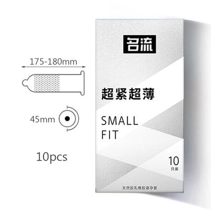 Small Size Condoms 10PCS Super Thin Lubricated Sex Toys 45mm Mini Size Ultra Tight Condoms for Adults Contraception Supplies 18+