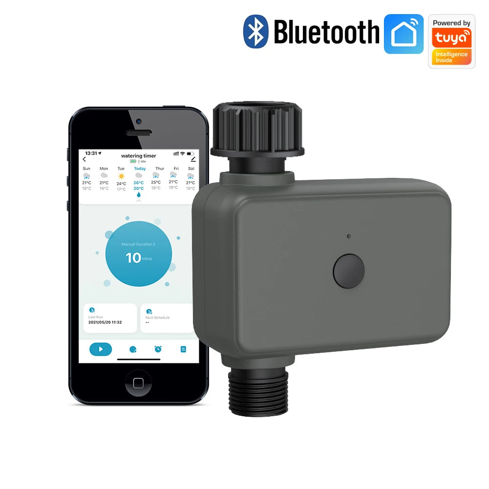Moes Smart Tuya Bluetooth Water Timer Rain Delay Programmable Irrigation Timer with Automatic and Manual Watering