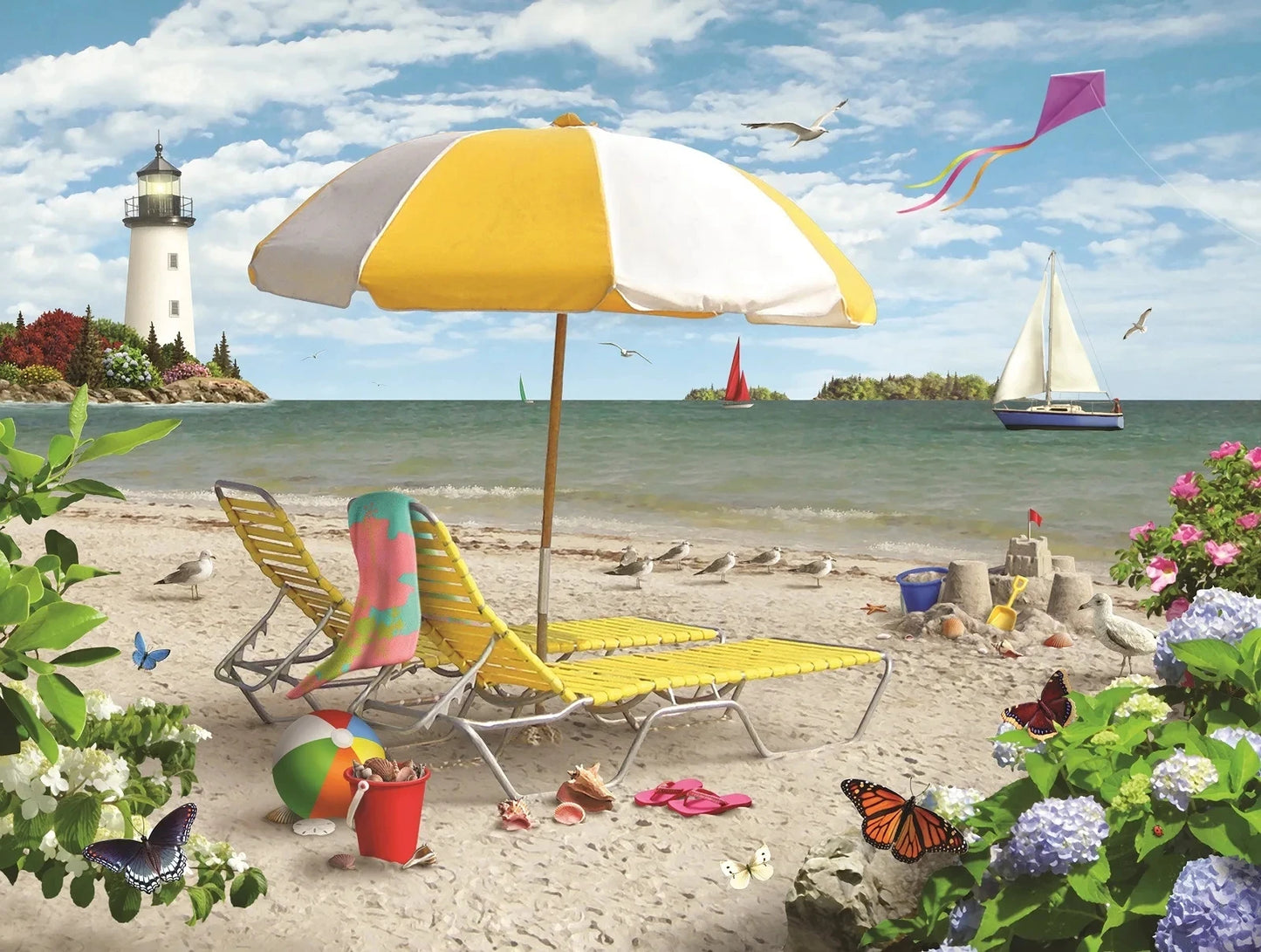 46*28cm Jigsaw Puzzles 500 Pieces Paper Picture Landscape Oil Painting Art Puzzles Decompression Toys for Adults Family Games