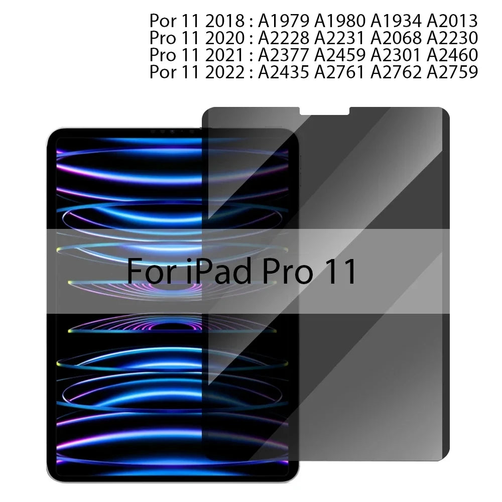 Privacy Screen Protector for 2024 iPad Air Pro 11 13 Magnetic Anti-peep Anti-Glare Film for Mini 6 Air 2/3/4/5 10th 10.5 12.9''