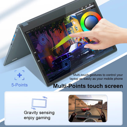 Ninkear YBOOK 15 Laptop 15.6 Inch 360° Flipable Touchscreen 16GB+512GB 2-in-1 Yoga Mode AMD Windows 11 Notebook 360° Flipable