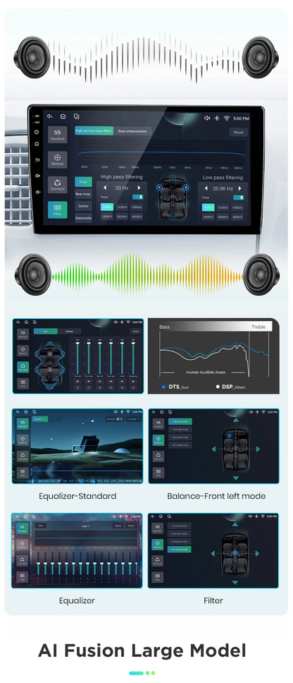 Junsun Wireless CarPlay Android Auto Car Radio for Renault Clio 4 2012- 2017 2 DIN Multimedia Stereo with Built-in Cooling Fan GPS Navigation SWC Bluetooth FM RDS DSP IPS Screen Car Intelligent Systems 4G WiFi 8 Core