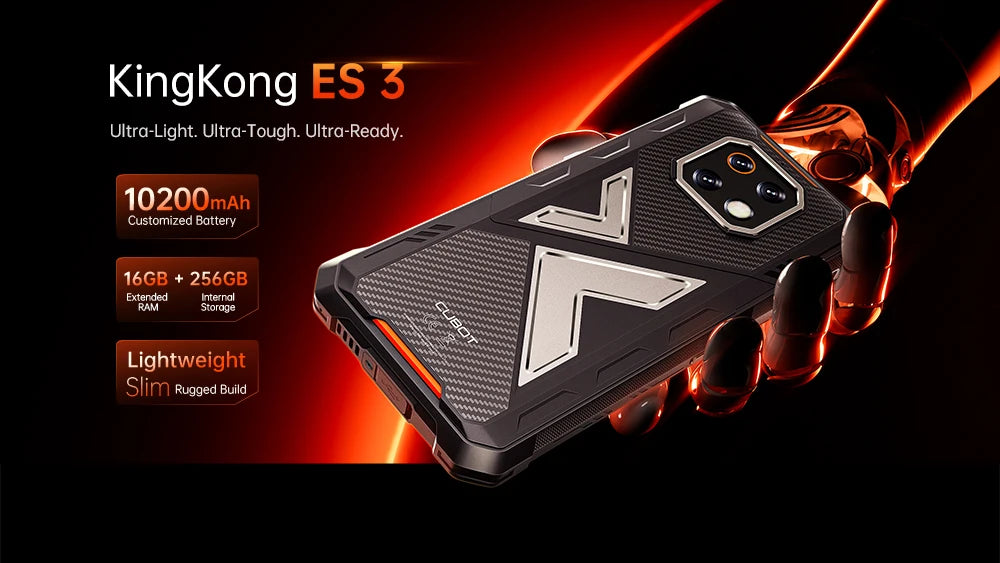 [Shipping From Poland] Cubot KingKong ES 3 Rugged Smartphone 16GB(6+10)+256GB Android 15 10200mAh 6.745'' 4G Mobile Phone NFC
