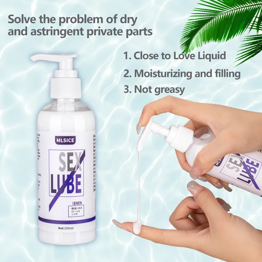 Anal Lubricant Water-based Lubrication Semen Lube For Sex Session 200ML Love Gel for Women Men Lubricants Grease Sex Toy Oil 18
