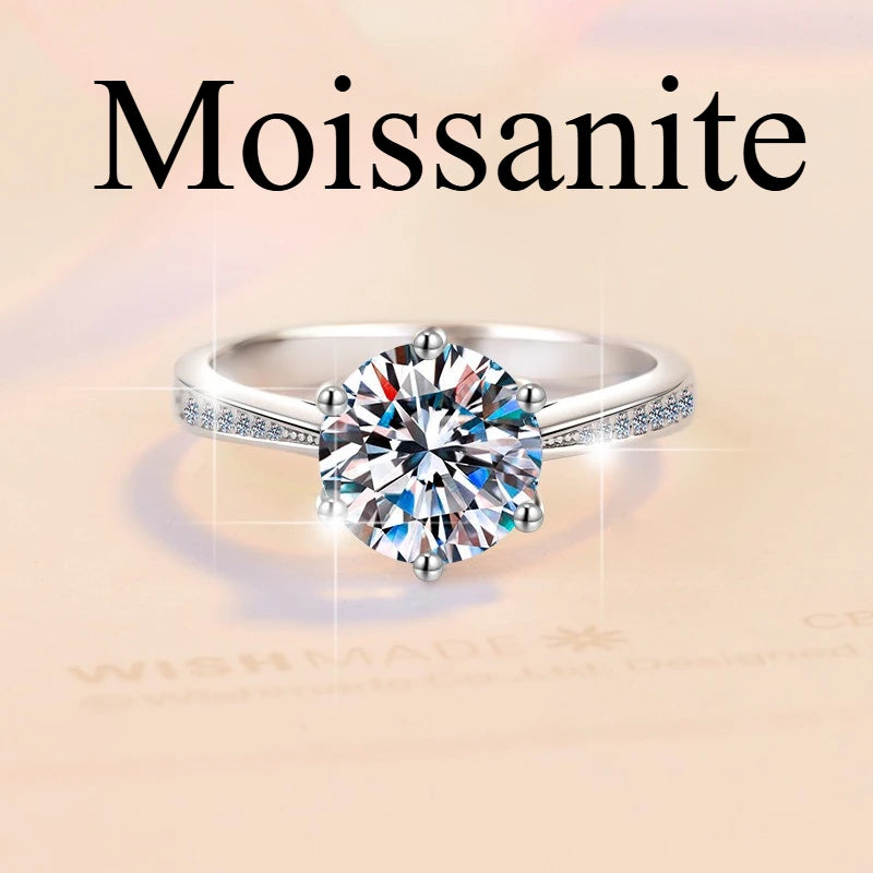 Moissanite Couple Ring For Women Man 925 Silver Stone Match Dia Wedding Band Bride S Sterling Silver White Gold 2.00ct