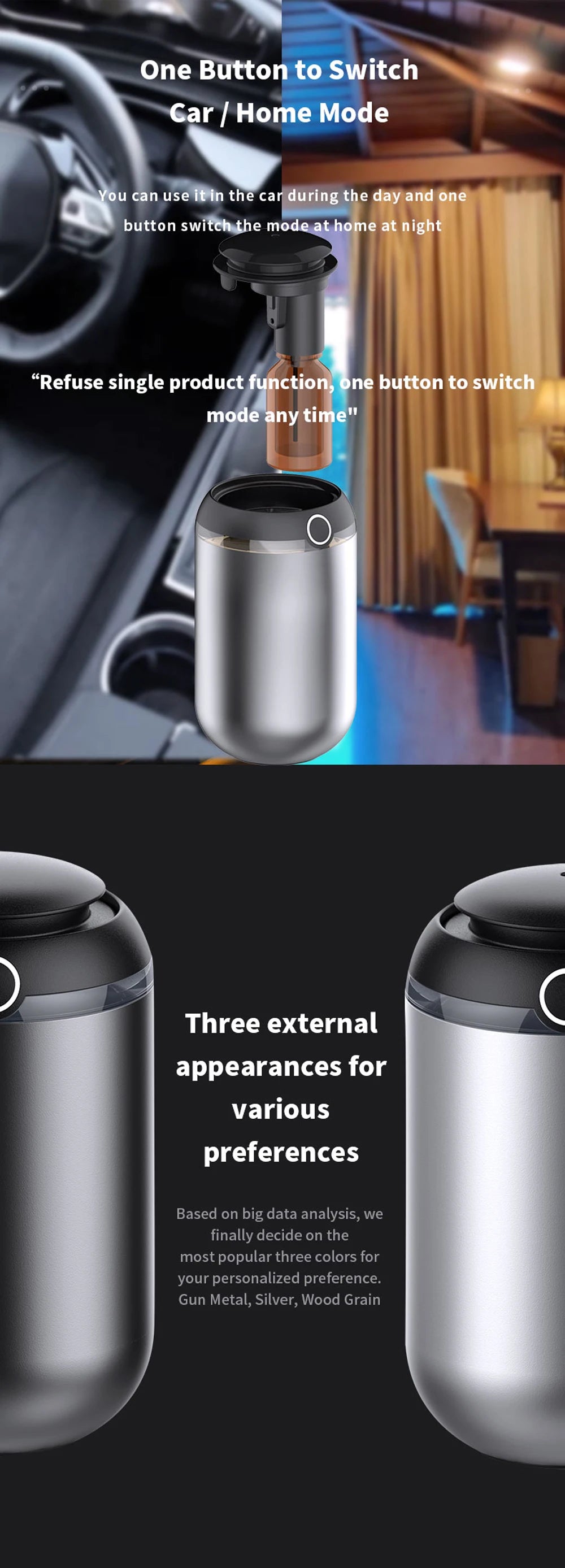 Car Aroma Diffuser Smart Air Freshener Room Fragrance USB Essential Oil Diffuser Smell Distributor Aromatherapy Machine