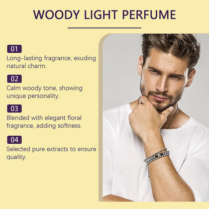 Woody Men's Cologne Perfume Rich Charm Last Fragrance Mature Men's Luxury Perfume Natural High-end Fresh Business Date Perfume