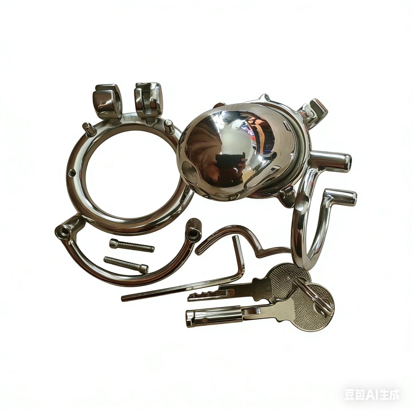 Fully Enclosed Chastity Cage Inescapable Men Steel Cock Cage BDSM Bondage Cbt Device Anti Pullout Metal Male Chastity Device